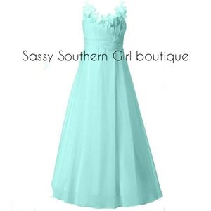 🆕⭐Aqua mint flowy formal maxi dress